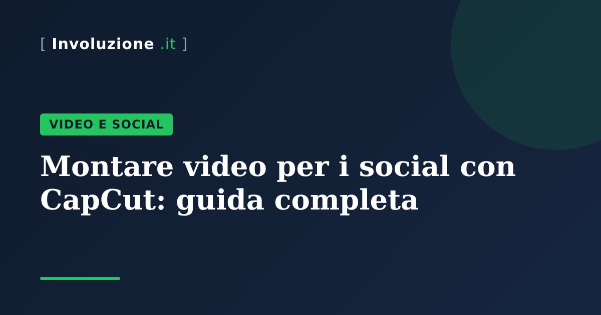 Montare video per i social con CapCut: guida completa